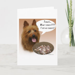 Tarjeta Festiva Australia Terrier Turkey