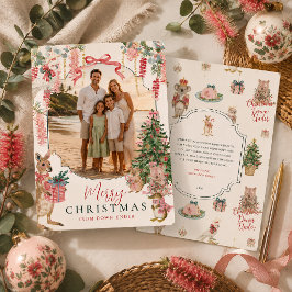 Tarjeta Festiva Australian Christmas Down Under Photo Holiday Card
