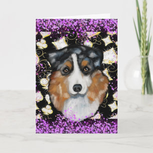 TARJETA FESTIVA AUSTRALIAN SHEPHERD