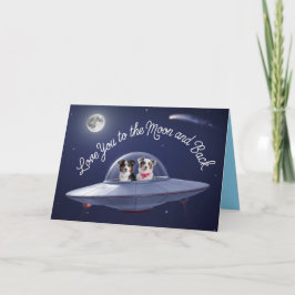 Tarjeta Festiva Australian Shepherd Valentine Card