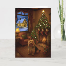 Tarjeta Festiva Australian Terrier Holiday Card