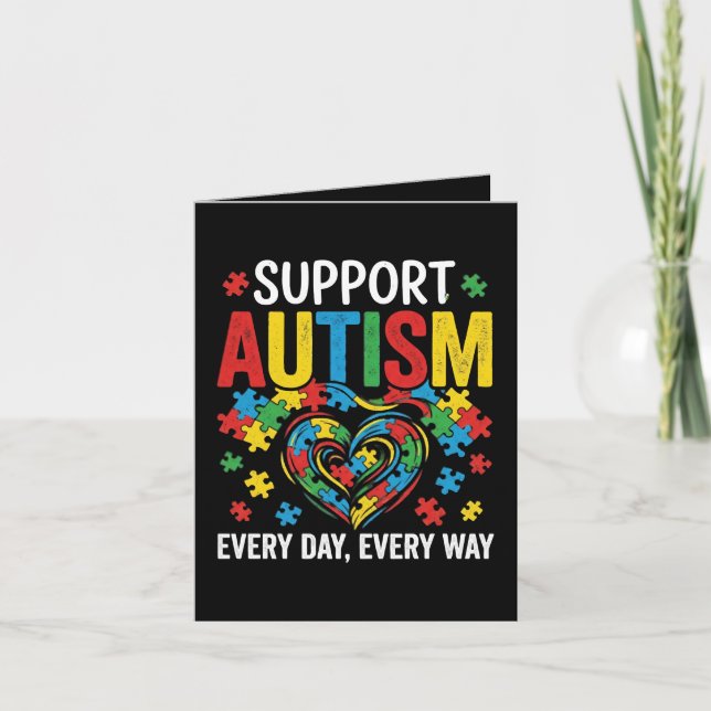 Tarjeta Festiva Autism awareness (Anverso)