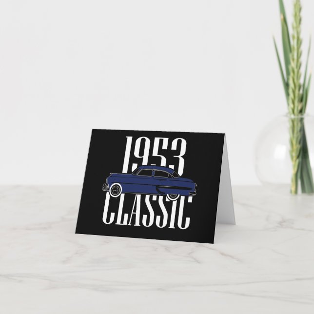 Tarjeta Festiva Auto clásico de 1953 (Anverso)