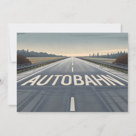 Tarjeta Festiva Autobahn Infinite Road Perspective Art