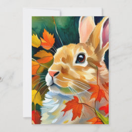 Tarjeta Festiva Autumn Bunny