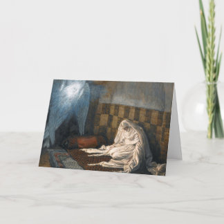 Tarjeta Festiva Avance/Navidades de James Tissot "La Anunciación"