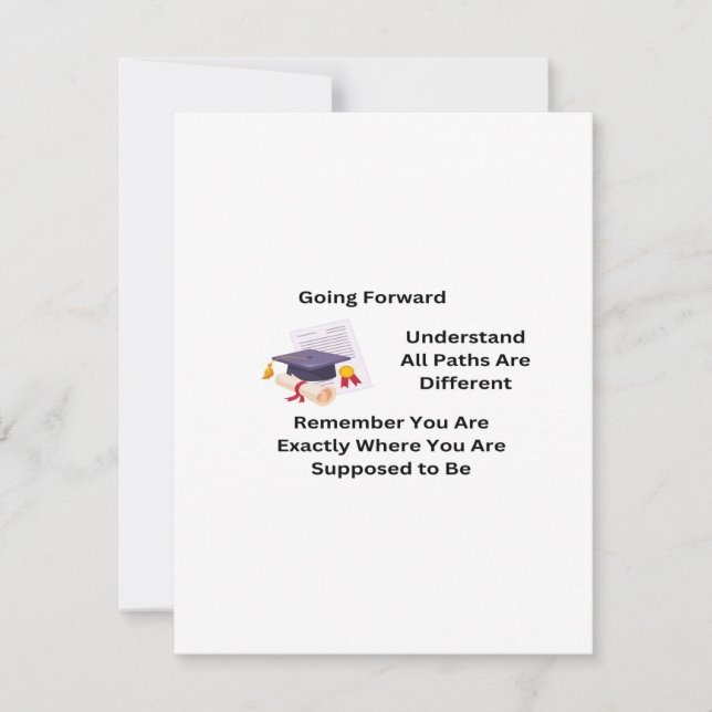 Tarjeta Festiva Avanzar en una graduación (Anverso)