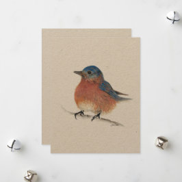 Tarjeta Festiva Ave azul de vacaciones