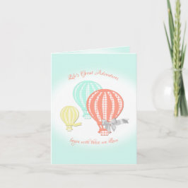 Tarjeta Festiva Aventura en globo aerostático gracias