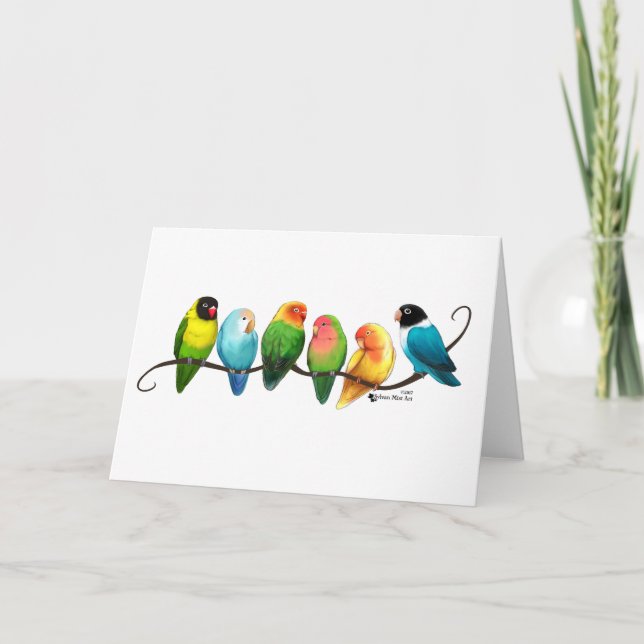 Tarjeta Festiva Aves (Anverso)