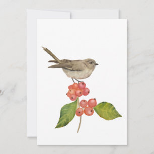 Tarjeta Festiva Aves acuáticas "Sylvia curruca"
