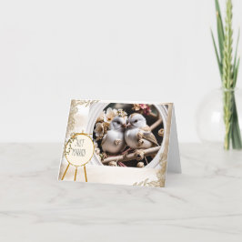 Tarjeta Festiva Aves casadas