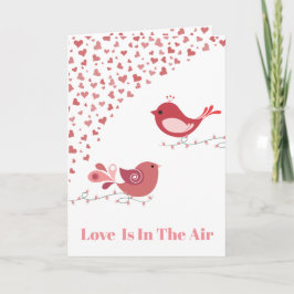 Tarjeta Festiva Aves de San Valentín