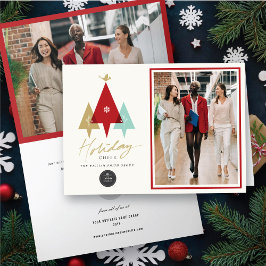 Tarjeta Festiva Aves De Trio Trees Y Vacaciones Alegran A Los Nego