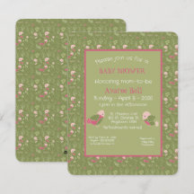 Aves dulces verdes y rosas, niñas y duchas