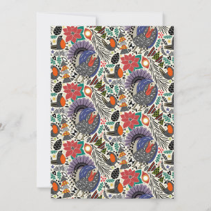 Tarjeta Festiva Aves navidades