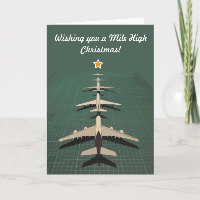 Tarjeta Festiva Avgeek Mile High Navidades (Anverso)