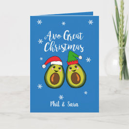 Tarjeta Festiva Avo Great Navidades Funny Pun de aguacate