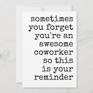 Tarjeta Festiva Awesome Coworker Thank You Appreciation