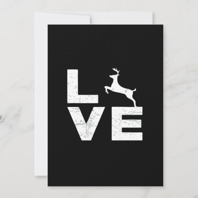 Tarjeta Festiva Awesome Deer Lover Trendy AesthetFlat Holiday Card (Anverso)