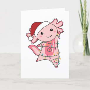 Tarjeta Festiva Axolotl Merry Christmas Winter Animals Axolotls Ad