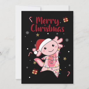Tarjeta Festiva Axolotl Merry Christmas Winter Animals Axolotls Ad