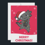 Tarjeta Festiva Axolotl Merry Christmas Winter Animals Axolotls Ad<br><div class="desc">El axolotl para Navidades con luces de hadas. Animales divertidos con regalos y nieve para las vacaciones. También es gracioso para los Navidades en julio. Los Axolotls son animales lindos y perfectos para los Navidades.</div>