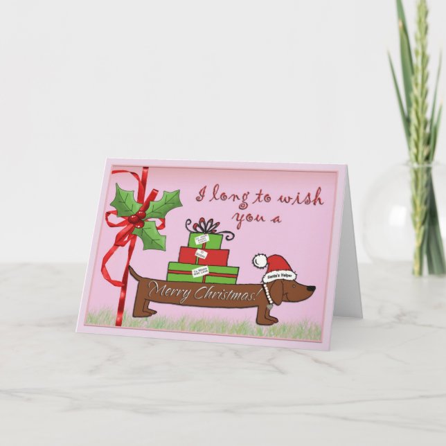 Tarjeta Festiva Ayudante de Santa (Anverso)