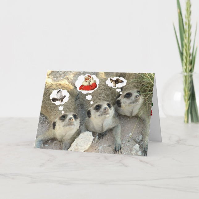 Tarjeta Festiva ¿Azor? ¡Santa! ¿Eagle? - Saludos de las estaciones (Anverso)