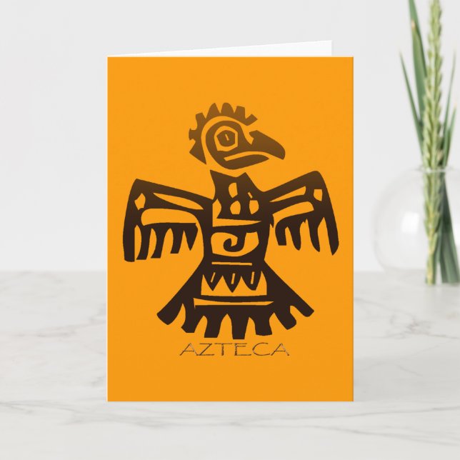 Tarjeta Festiva AZTEC ~ Bird Spirit (Anverso)