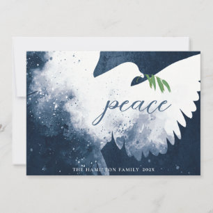 Tarjeta Festiva Azul de la Marina de Guerra de la Paz