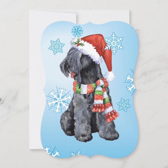 Tarjeta Festiva Azul feliz Terrier de Howlidays Kerry (Anverso)