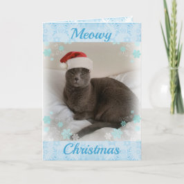Tarjeta Festiva Azul ruso. ¡Navidades!