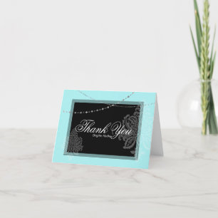 Tarjeta Festiva Azul y negro