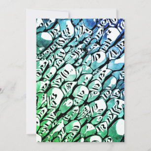 Tarjeta Festiva Azul y Verde