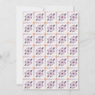 Tarjeta Festiva Azulejo decorativo colorido púrpura pastel