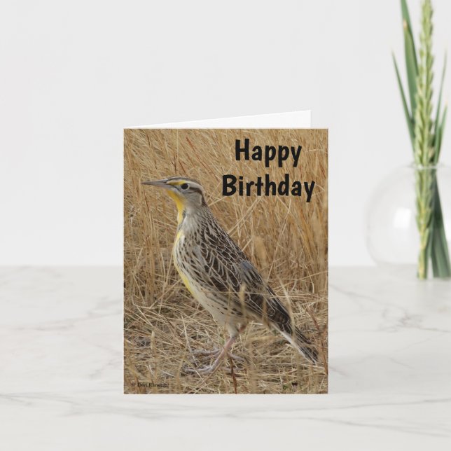 Tarjeta Festiva B57 Meadowlark Occidental (Anverso)