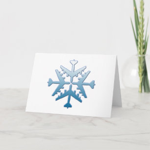 Tarjeta Festiva B-52 Snowflake de avión