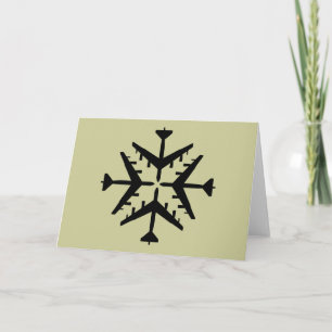 Tarjeta Festiva B-52 Snowflake de avión