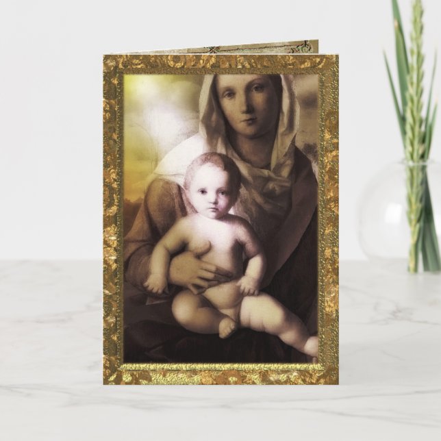 Tarjeta Festiva Babe Jesús el salvador (Anverso)