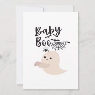 Tarjeta Festiva Baby Boo Cute Impresión de Halloween de estilo vin