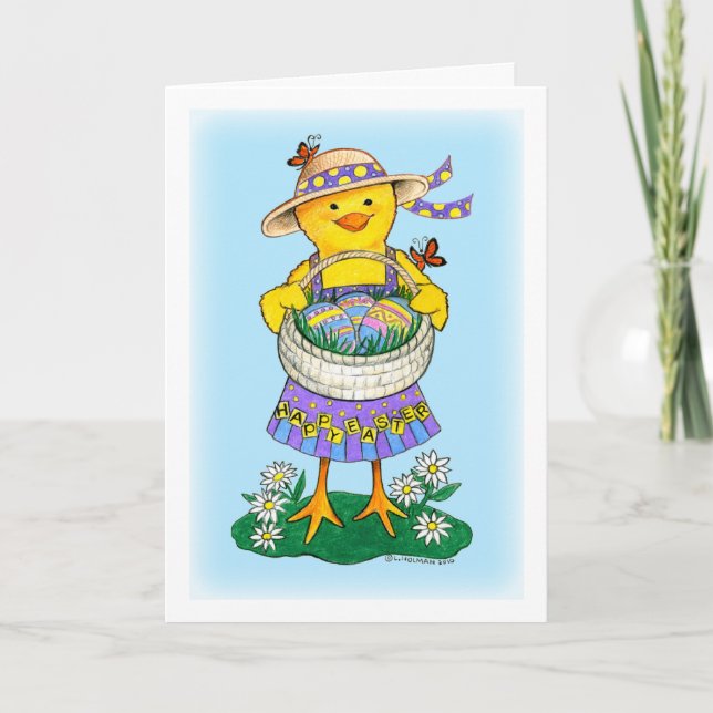 Tarjeta Festiva Baby Chick Easter (Anverso)