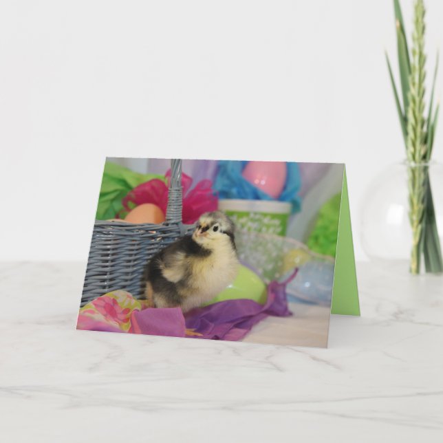 Tarjeta Festiva Baby Chick Easter (Anverso)
