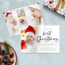 Baby First Christmas 6 Photo Holiday Card