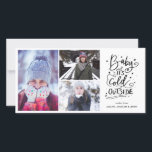 Tarjeta Festiva Baby hace frío afuera guión moderno Foto<br><div class="desc">Baby hace frío afuera guión moderno Foto</div>