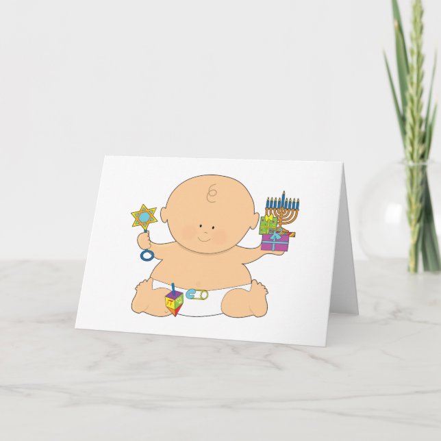 Tarjeta Festiva Baby Hanukkah (Anverso)
