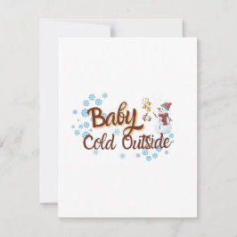 Tarjeta Festiva Baby It's Cold Outside Winter Card