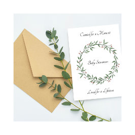 Tarjeta Festiva Baby Loss Carried Loved Christmas Wreath Card