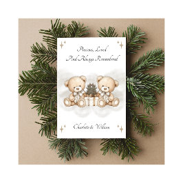 Tarjeta Festiva Baby Loss Twins Always Remembered Christmas Card