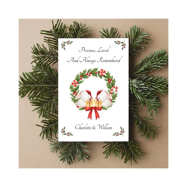 Tarjeta Festiva Baby Loss Twins Always Remembered Christmas Card (Subido por el creador)